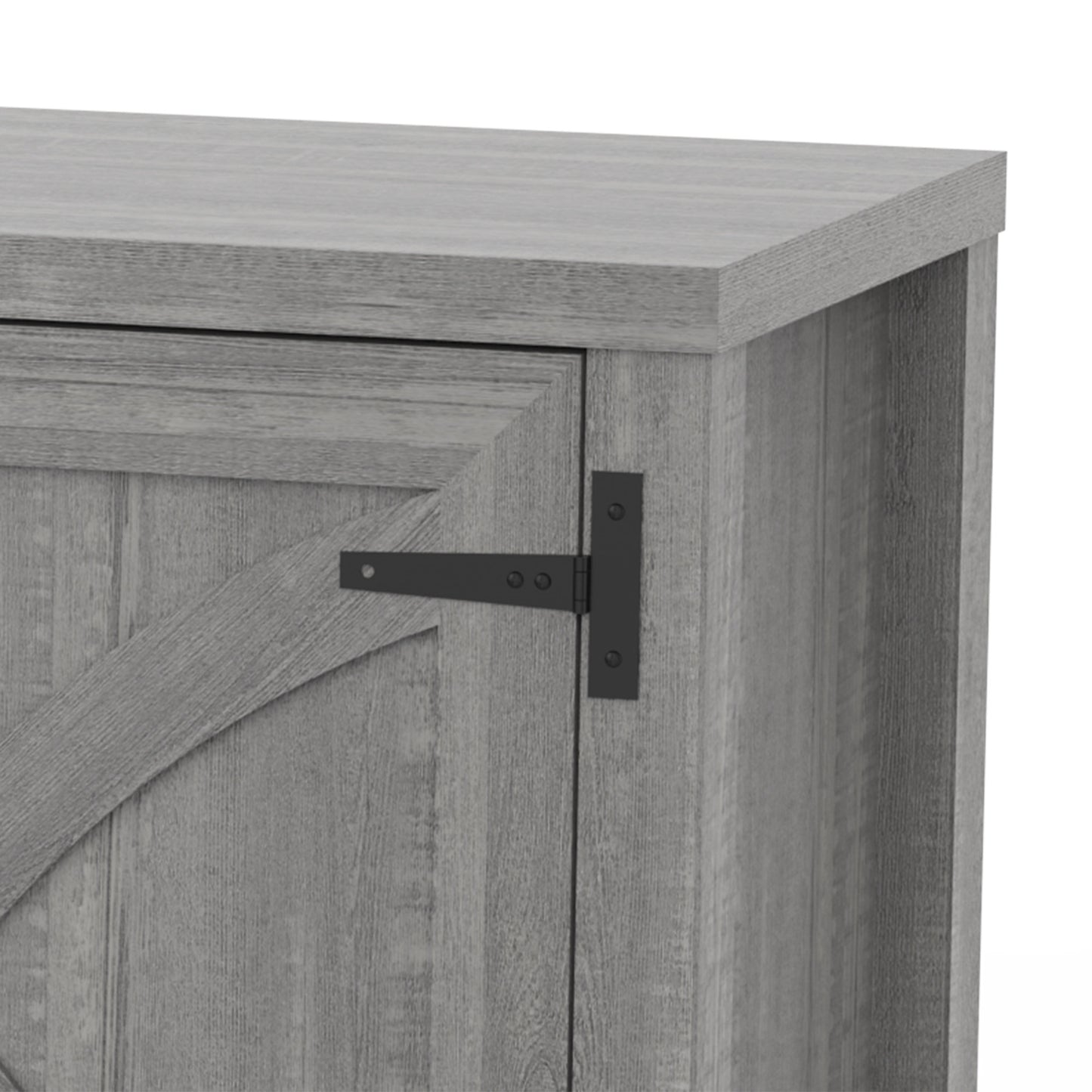 IHOMEADORE 58-inch Grey Electric Fireplace TV Stands Console Table with 18" Electric Fireplace, Farmhouse