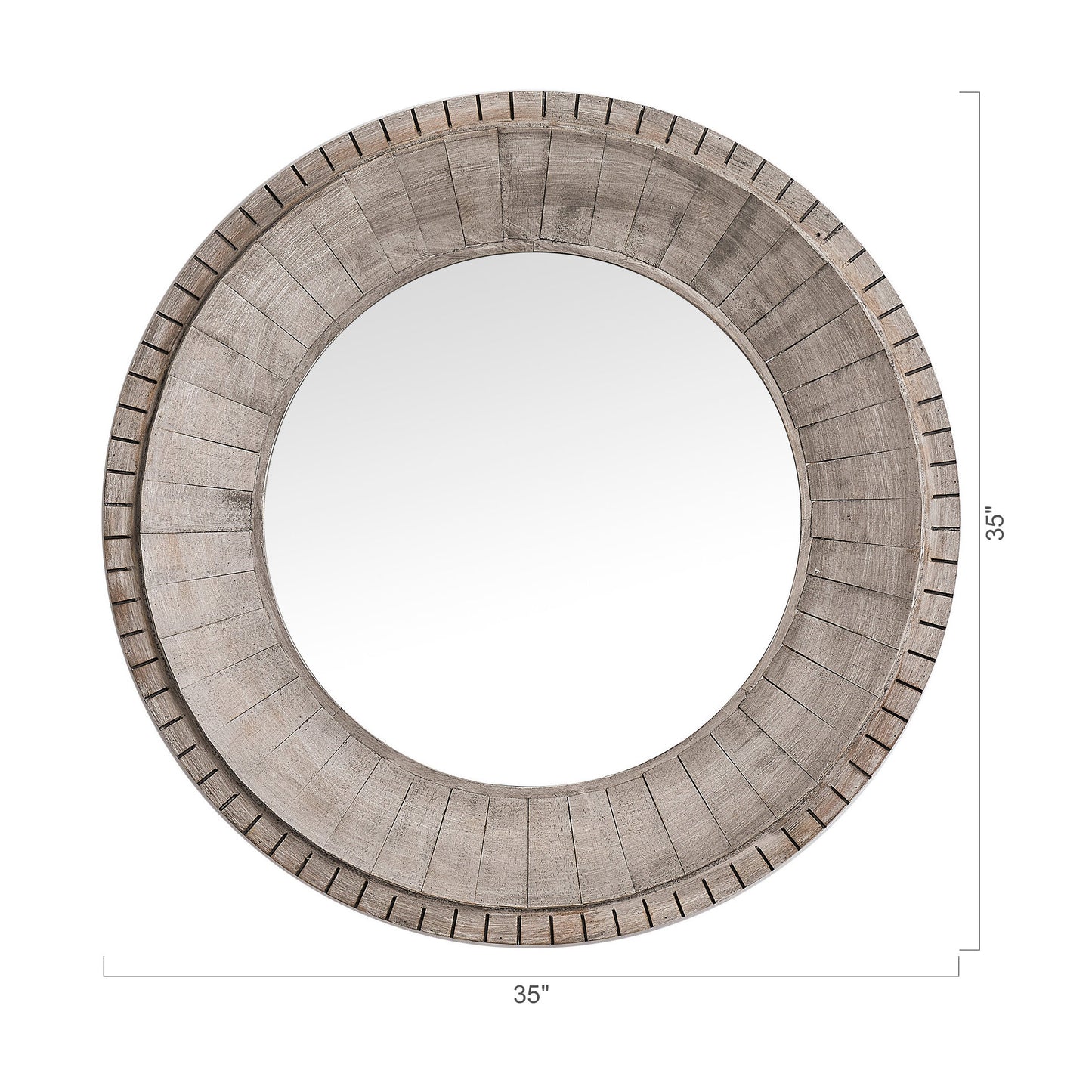IHOMEADORE 35" Round Framed Wall Bathroom Vanity Mirror, Farmhouse
