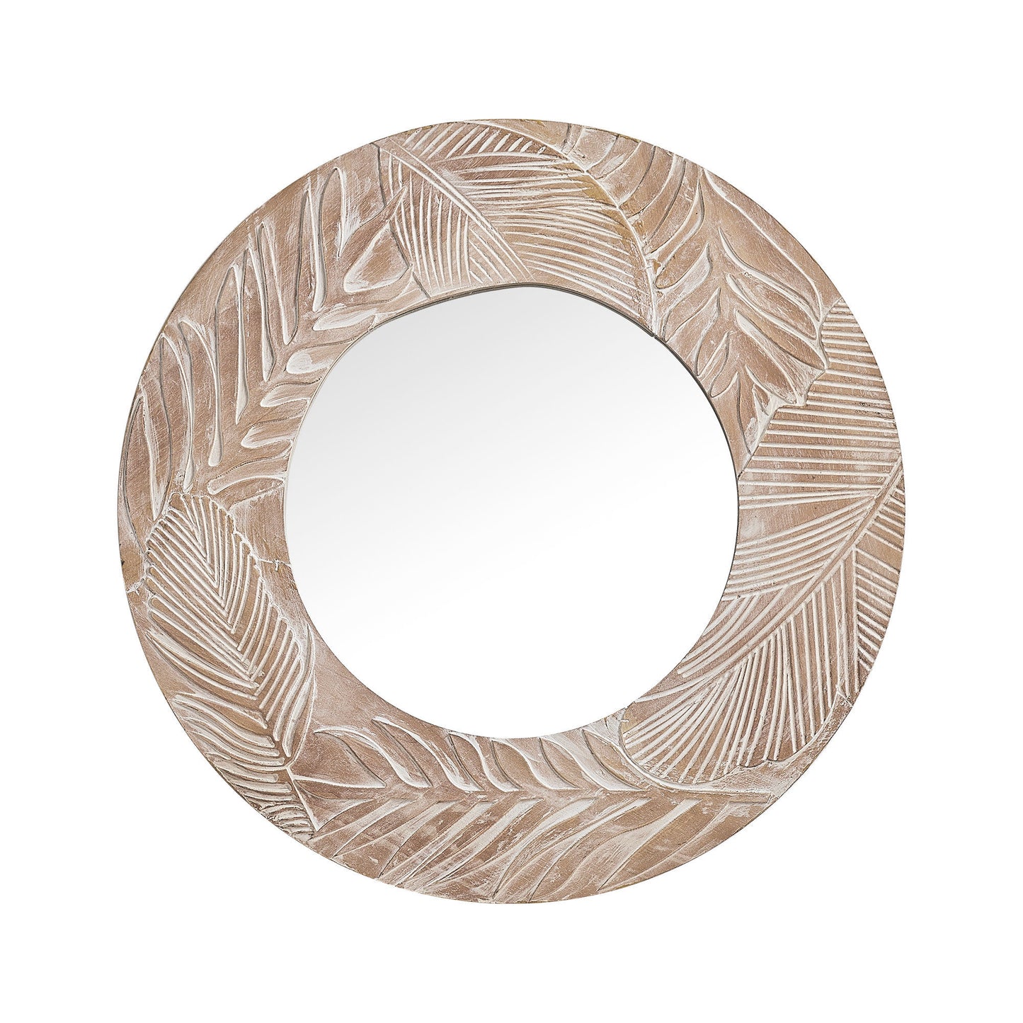 IHOMEADORE 28" Round Framed Wall Bathroom Vanity Mirror, Rustic