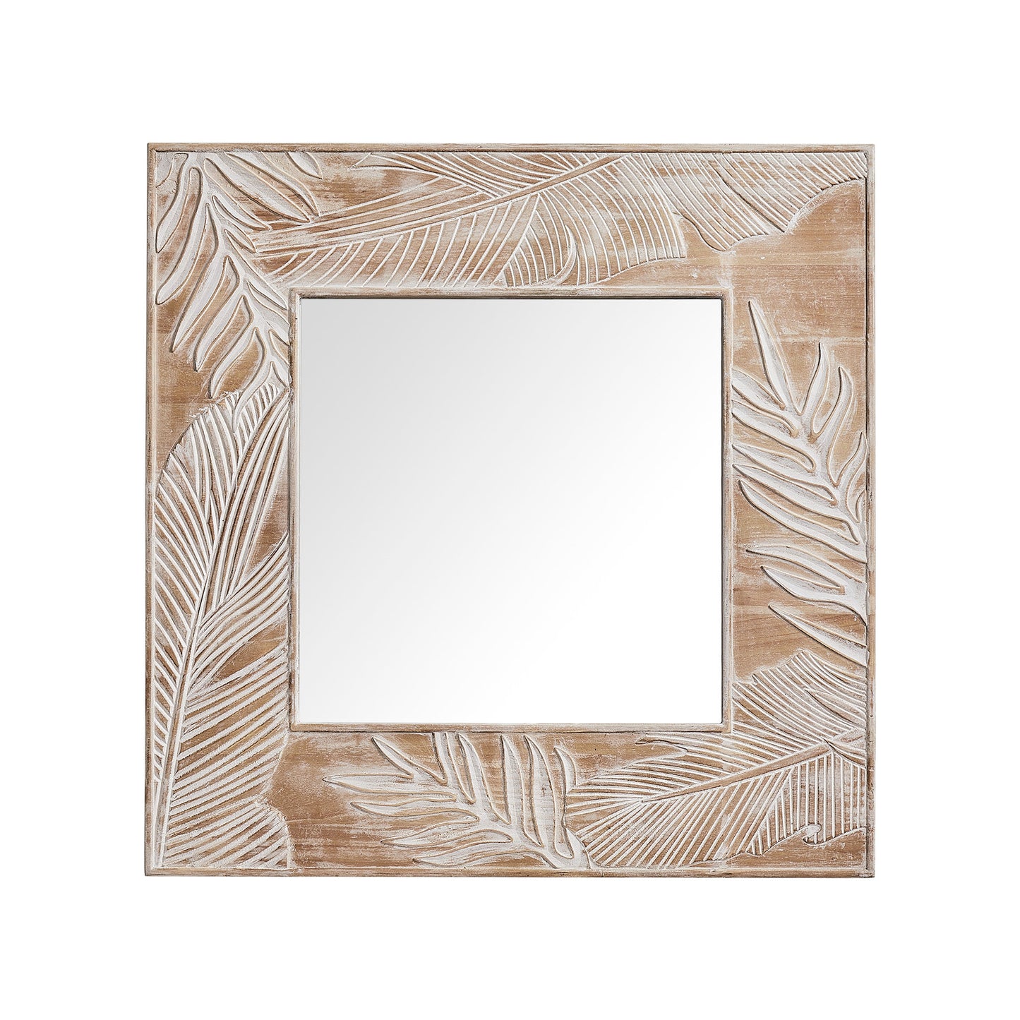 IHOMEADORE 32" Square Framed Wall Bathroom Vanity Mirror, Farmhouse