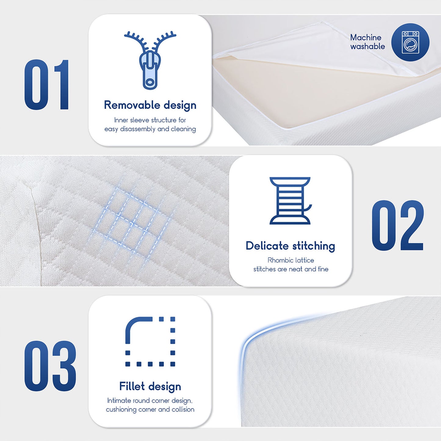 75"L x 39"W x 6"H White Plush Comfort Memory Foam Mattress , Roll-in-a-Box