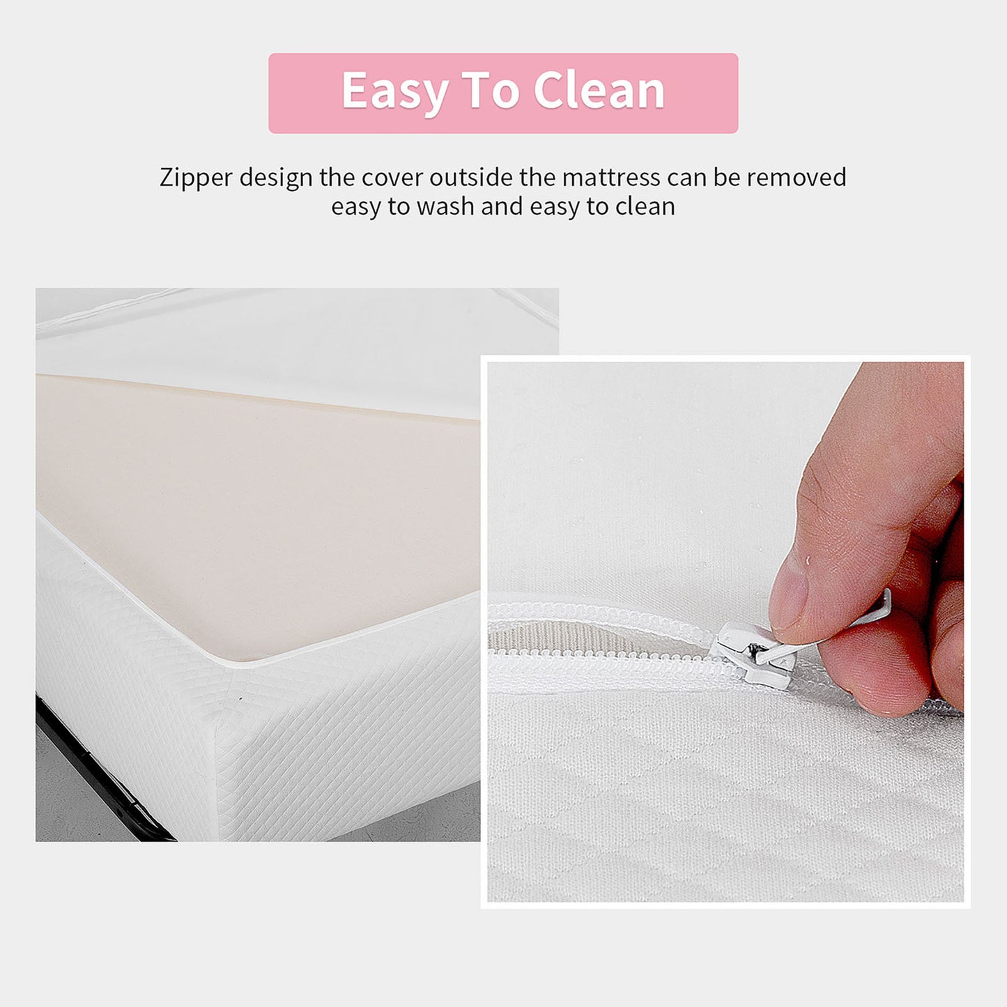 75"L x 54"W x 8"H White Memory Foam Mattress Plush Gel Infused Roll in a Box Full Size