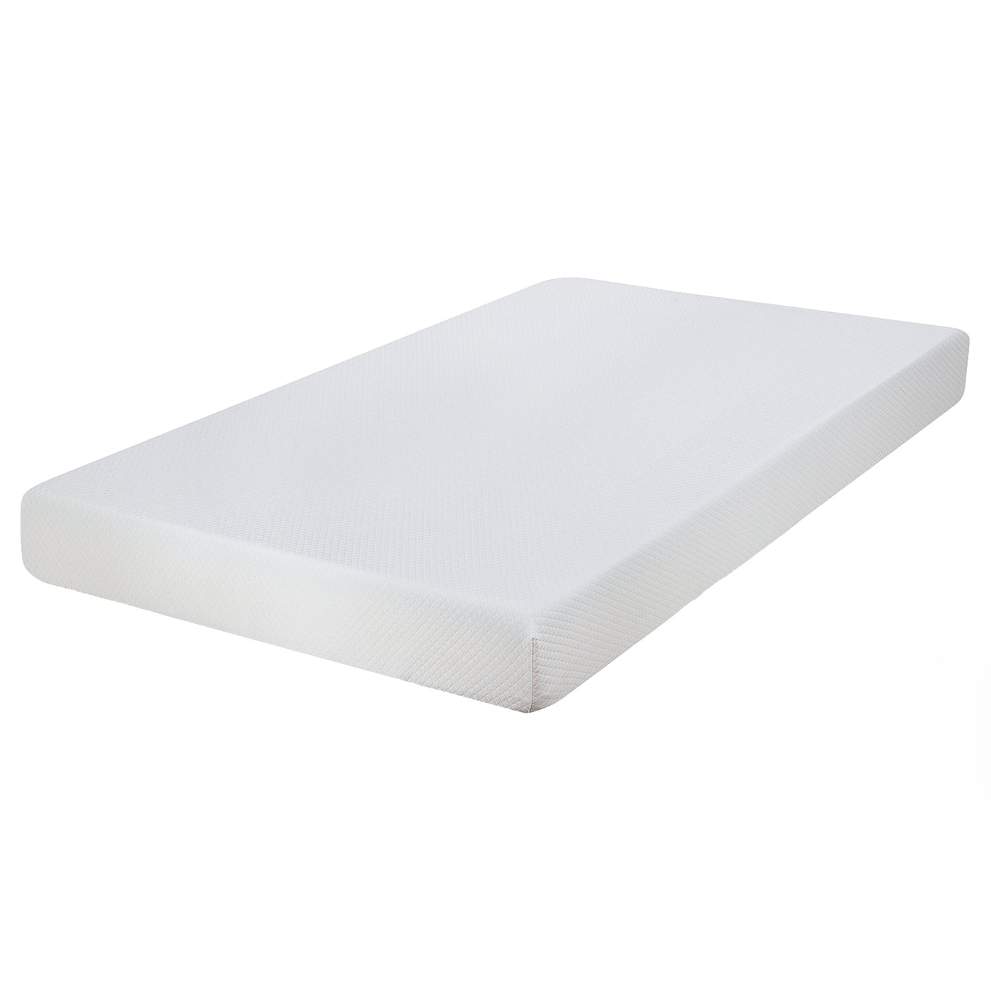75“L x 39”W x 8“H White Plush Comfort Memory Foam Mattress