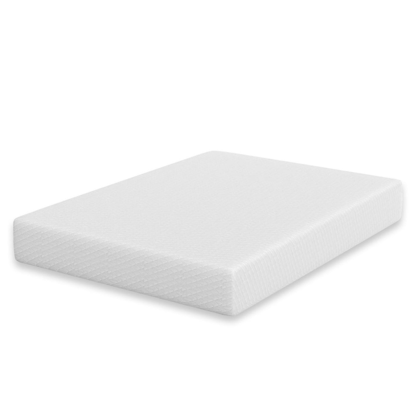 80"L x 60"W x 12"H White Memory Foam Mattress Plush Gel Infused Roll in a Box Queen Size