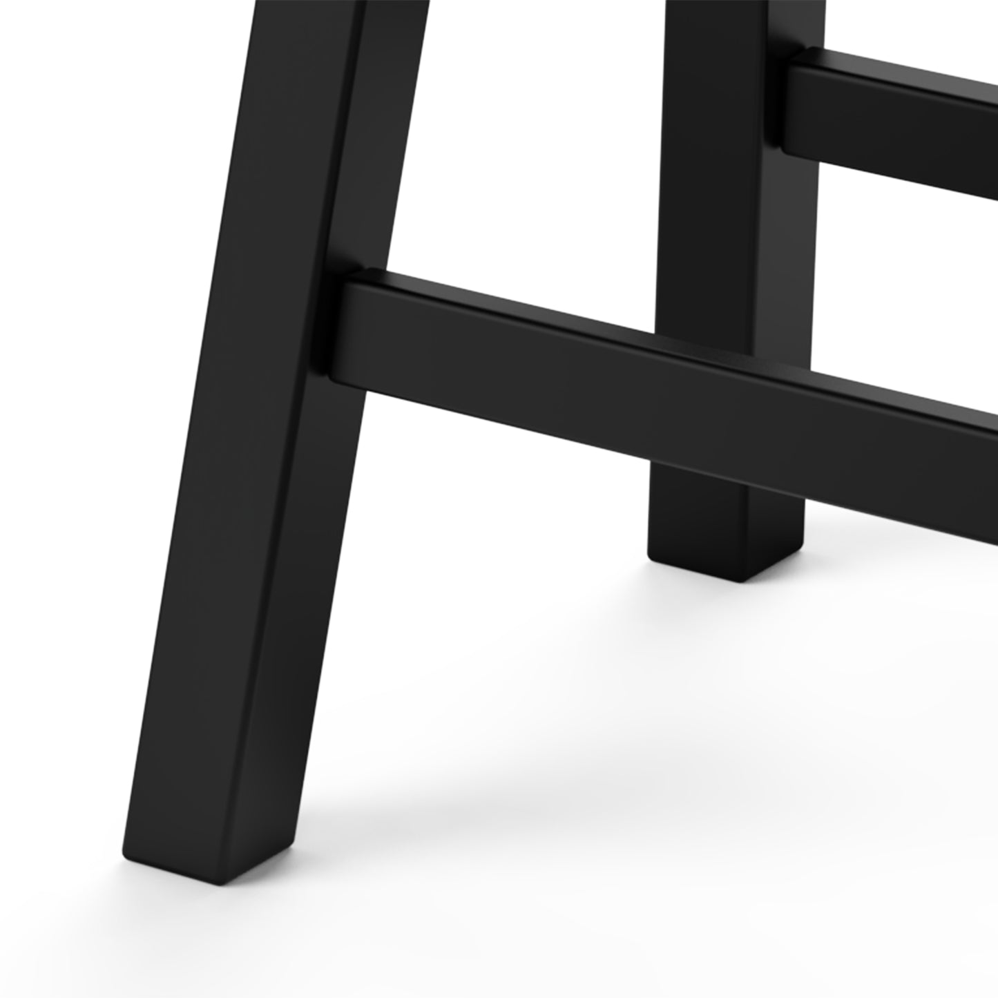 17.5“W x 13”D x 24“H Contemporary Oak and Black Solid Wood Stool with Contour Seat