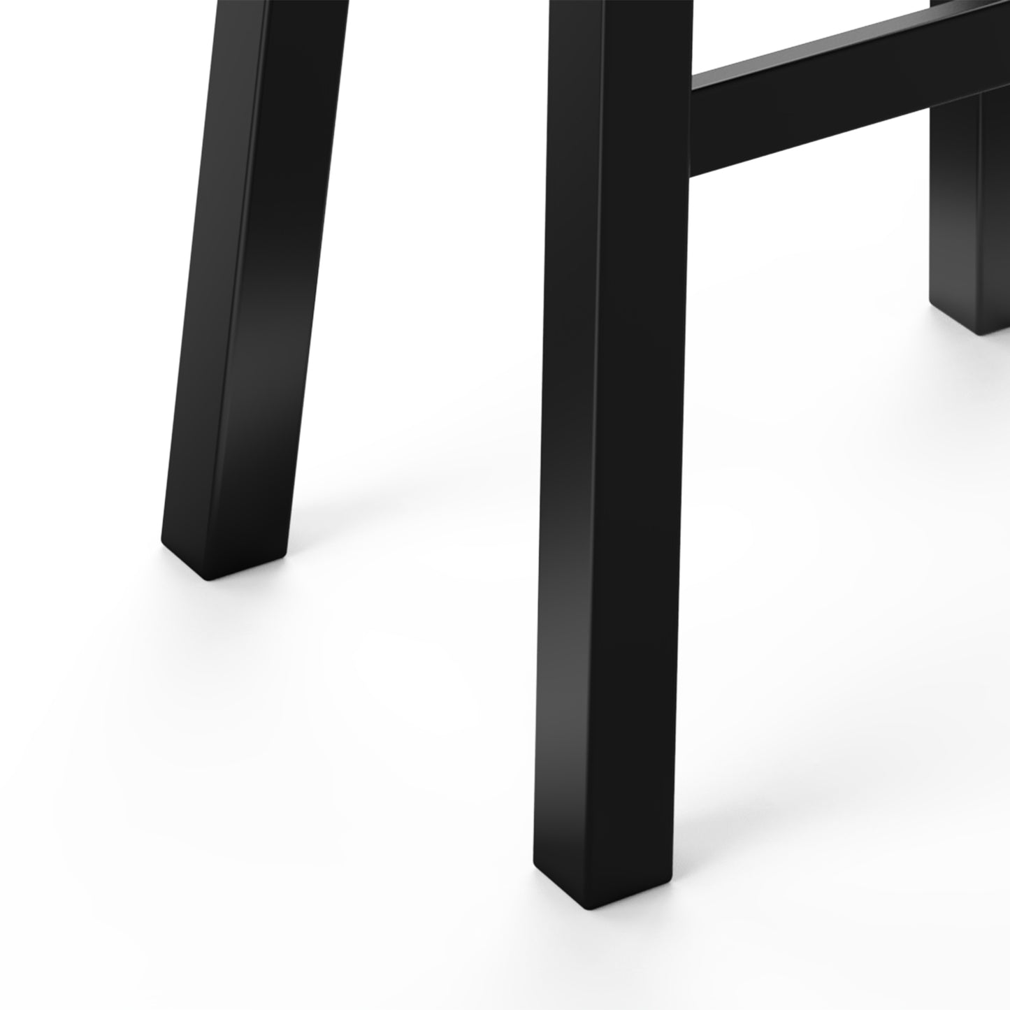 17.5"W x 13"D x 31"H Oak and Black Traditional Solid Wood Stool with Contour Seat