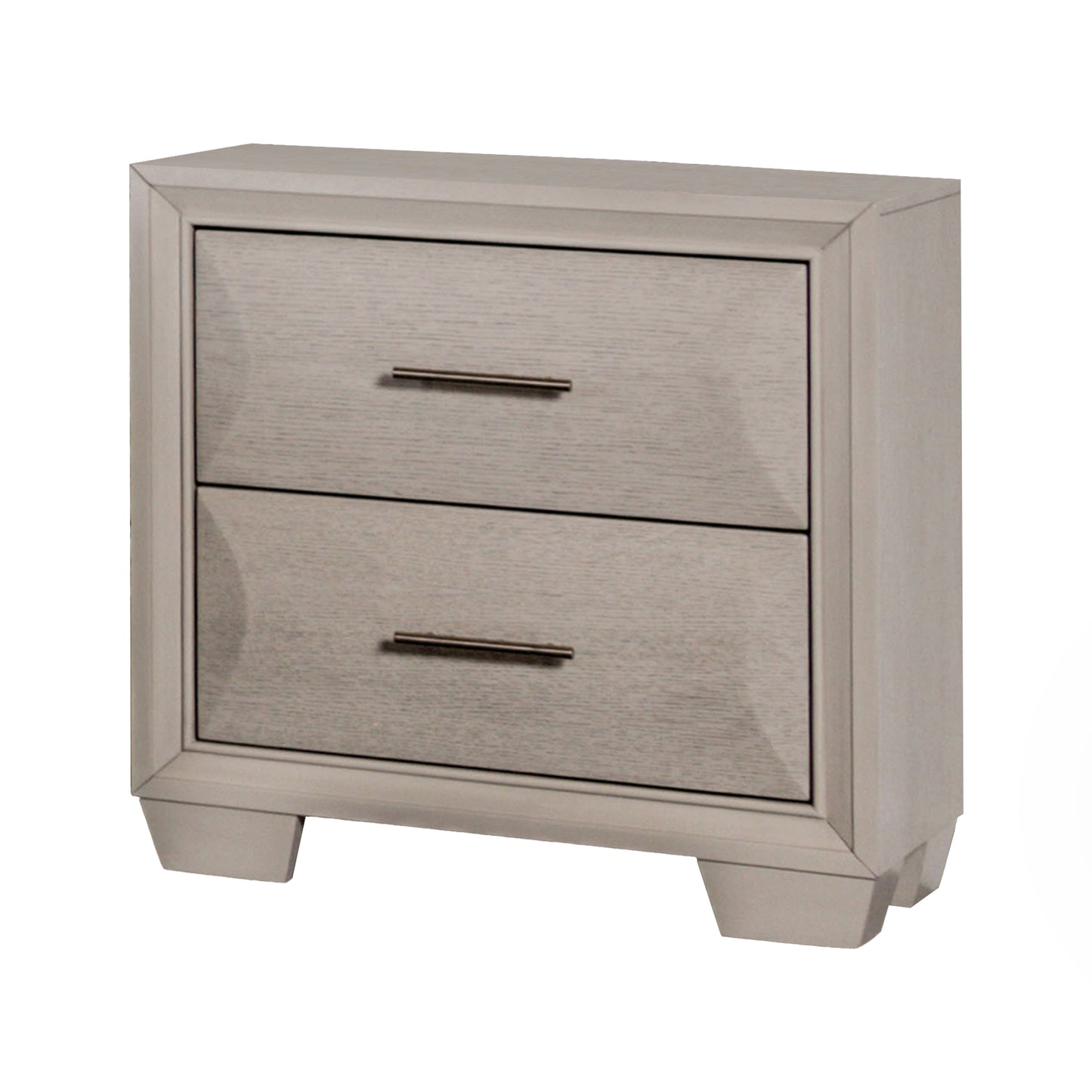 27" Traditional White Oak Nightstand with Gold Pulls and Felt-Lined Drawer