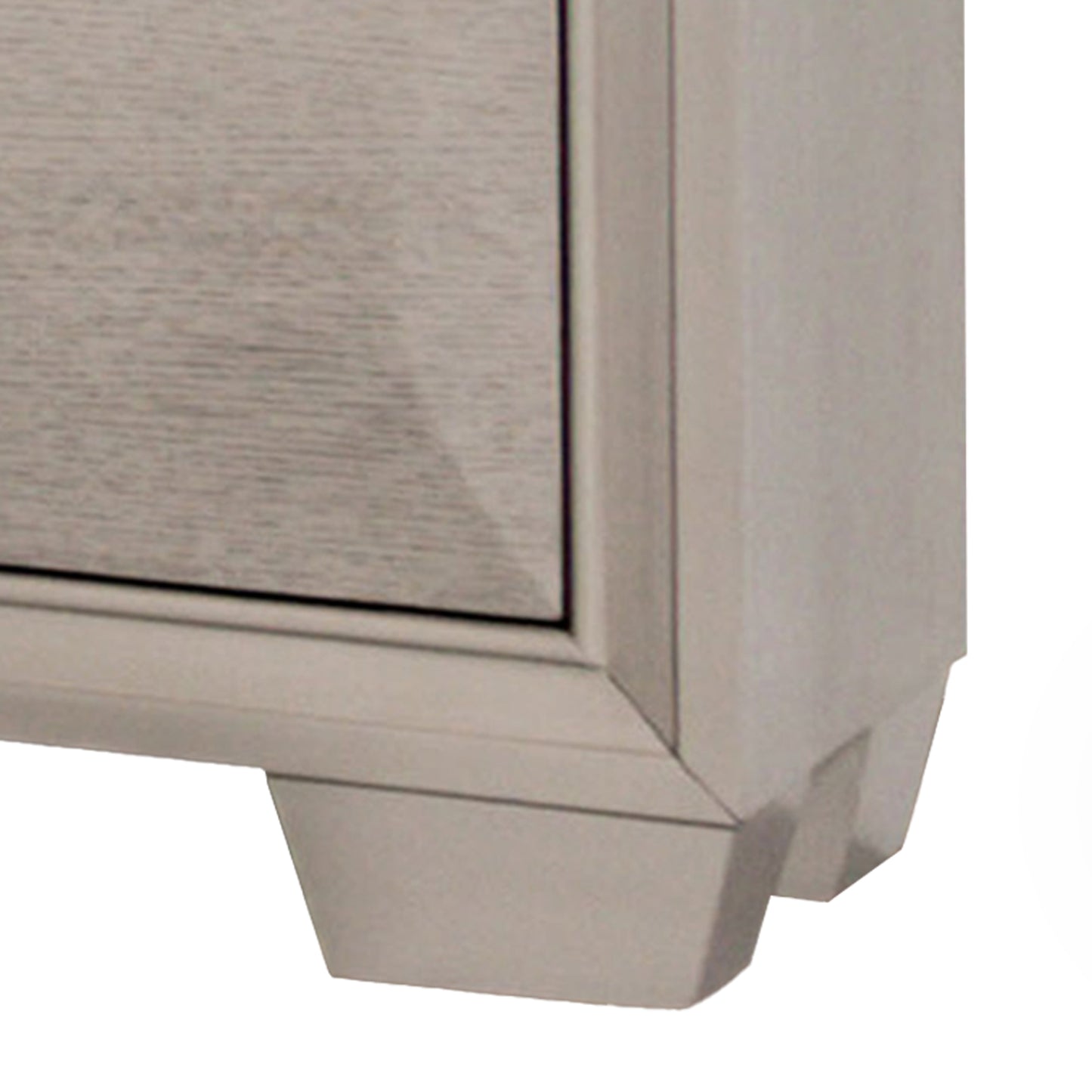 27" Traditional White Oak Nightstand with Gold Pulls and Felt-Lined Drawer