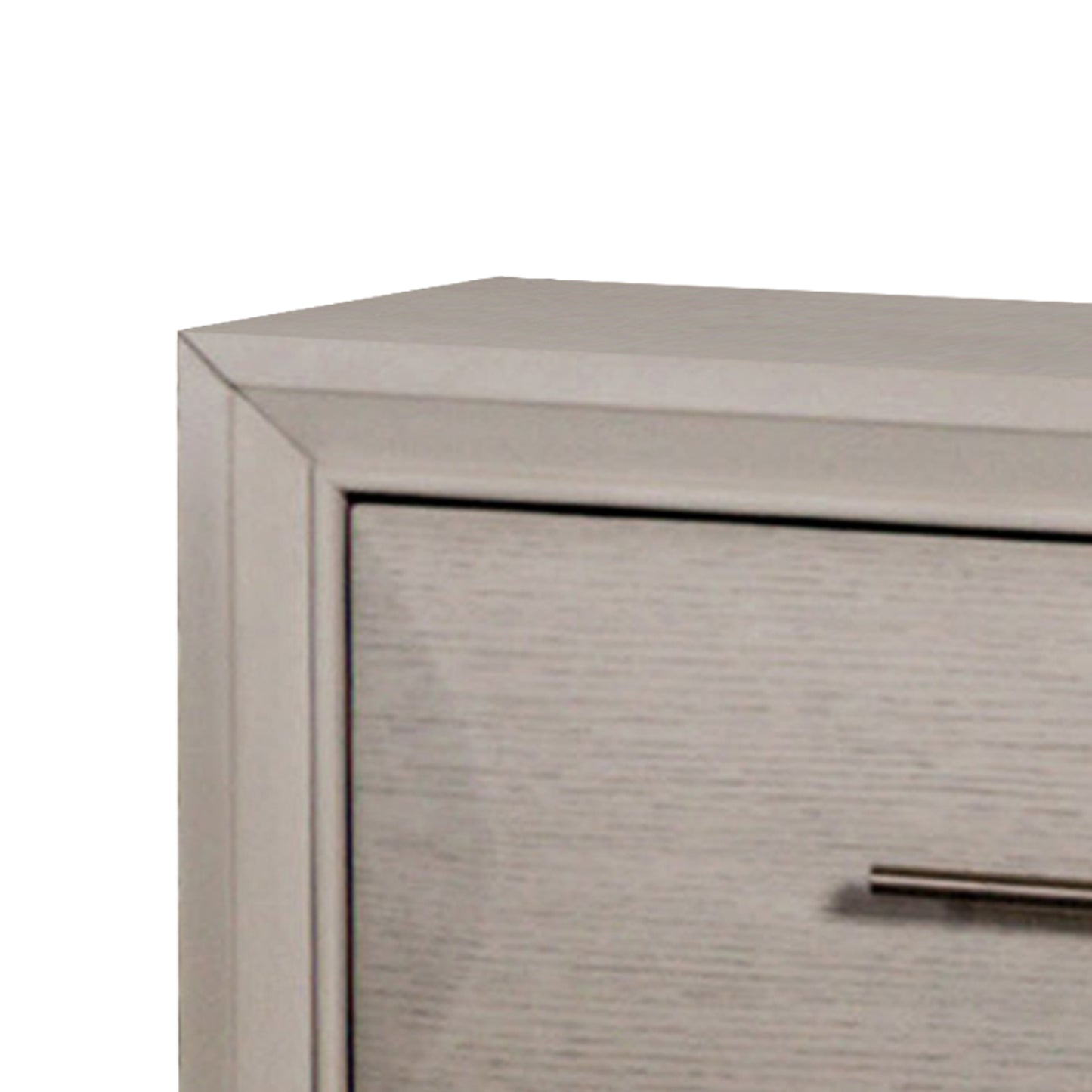 27" Traditional White Oak Nightstand with Gold Pulls and Felt-Lined Drawer