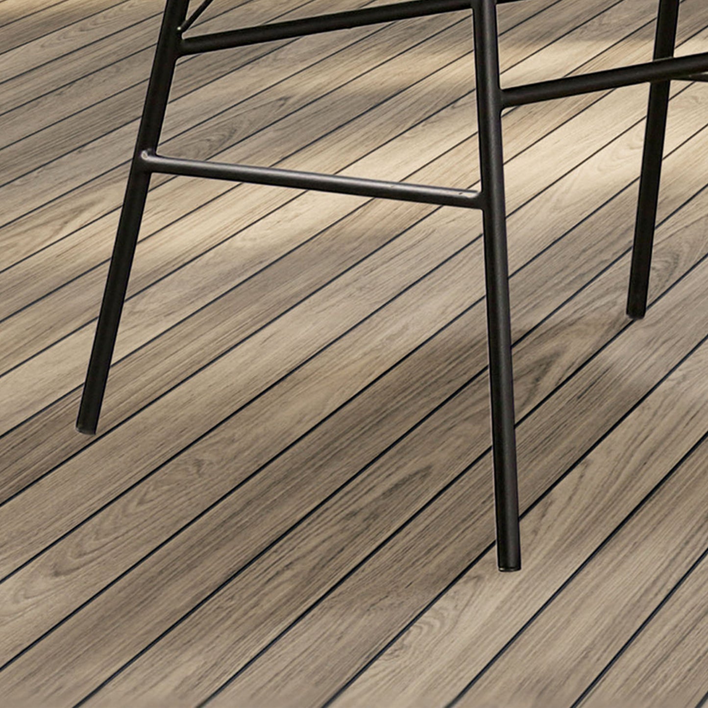 4-Piece Contemporary Natural Outdoor Conversation Set with Glass Table