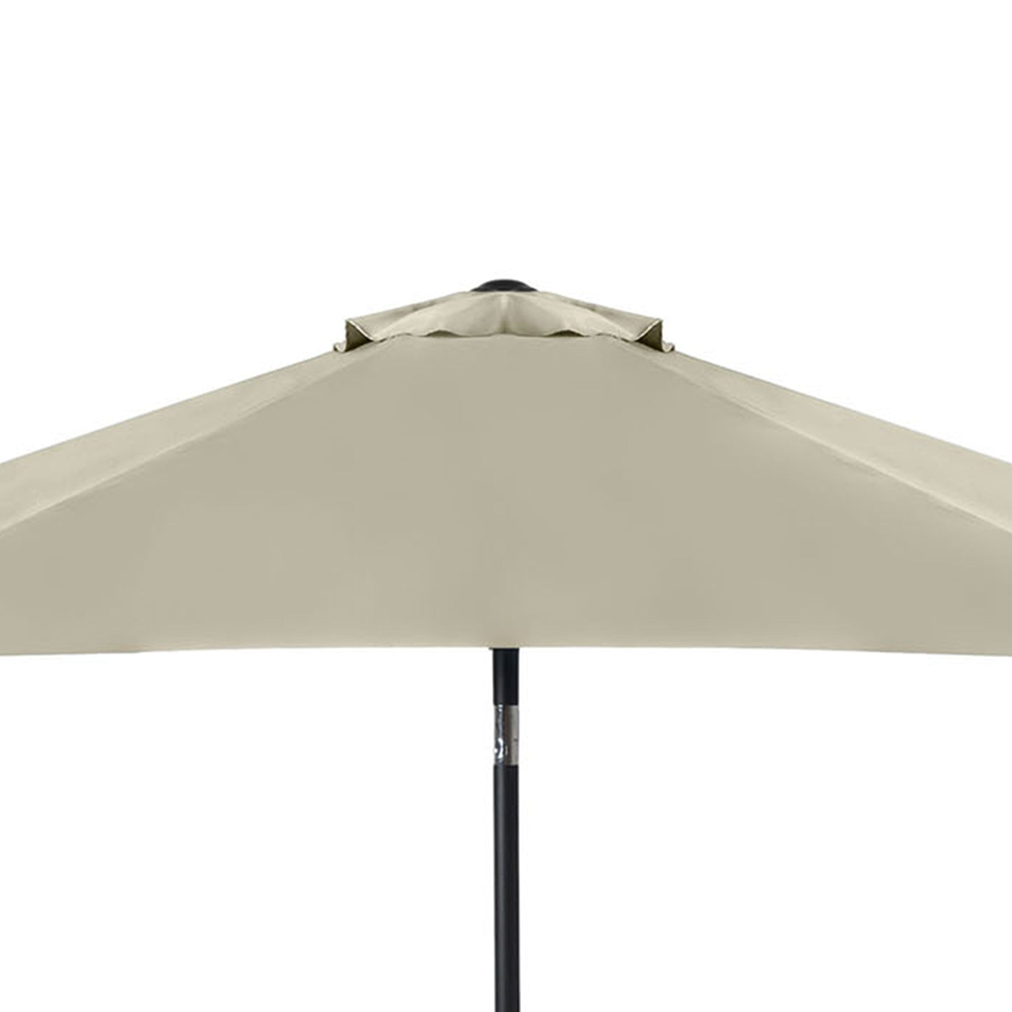 106" Round Tilting Umbrella in Canvas Stone with Black Steel Frame, UV50+ Protection