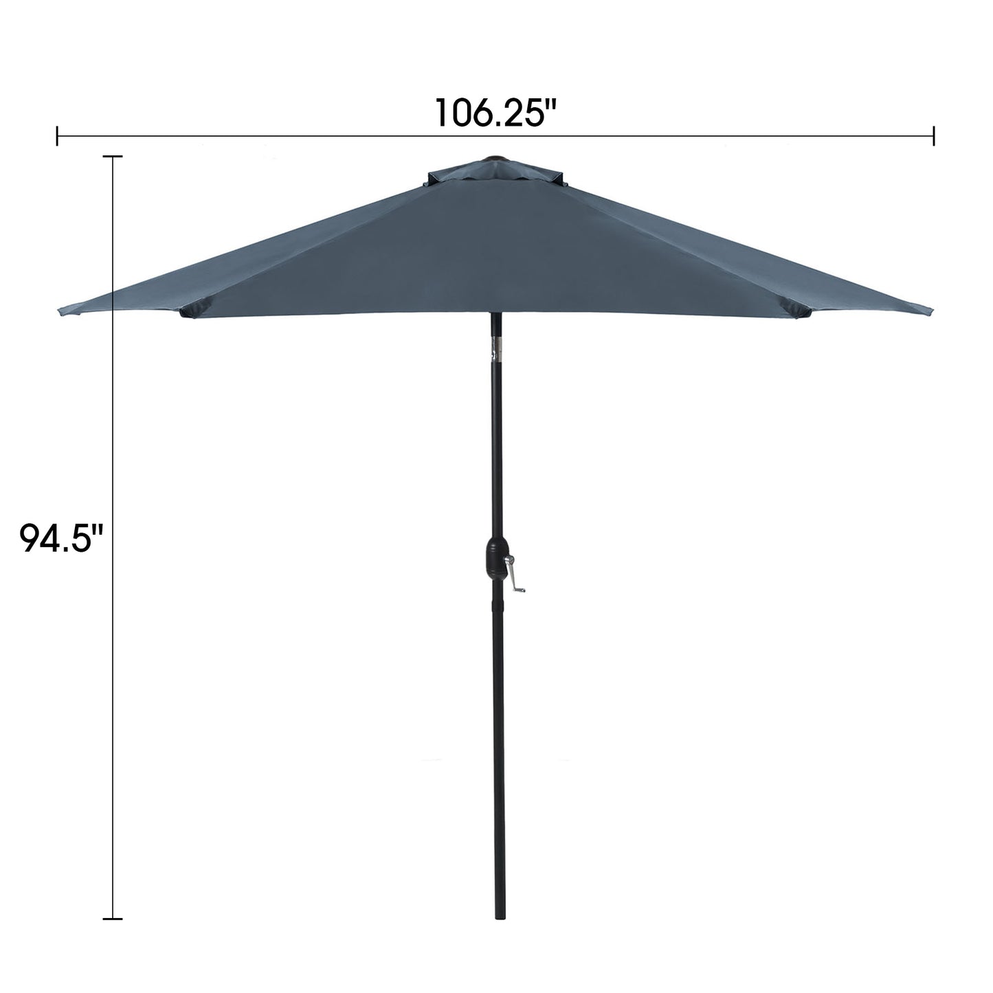 6" Modern Round Tilting Patio Umbrella – Dark Sapphire, UV 50+ Protection, Steel Frame