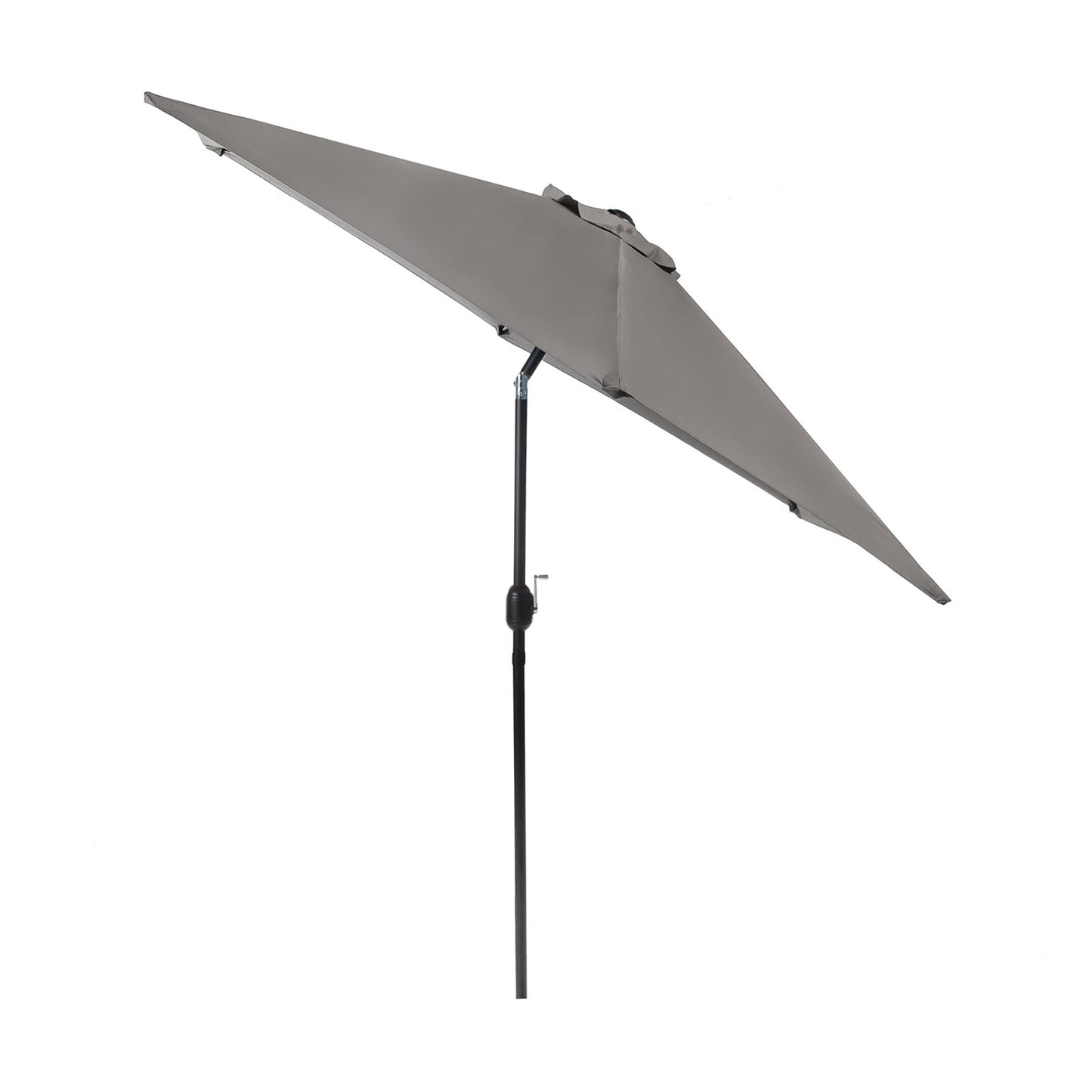 106" Modern Graphite Round Tilting Patio Umbrella with UV 50+ Protection
