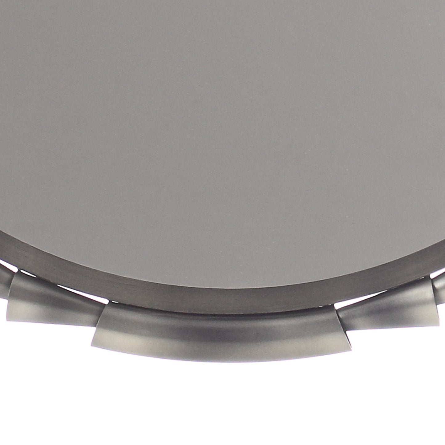 IHOMEADORE 33" W x 37" H Round Gray Metal Framed Wall Mirror, Vintage