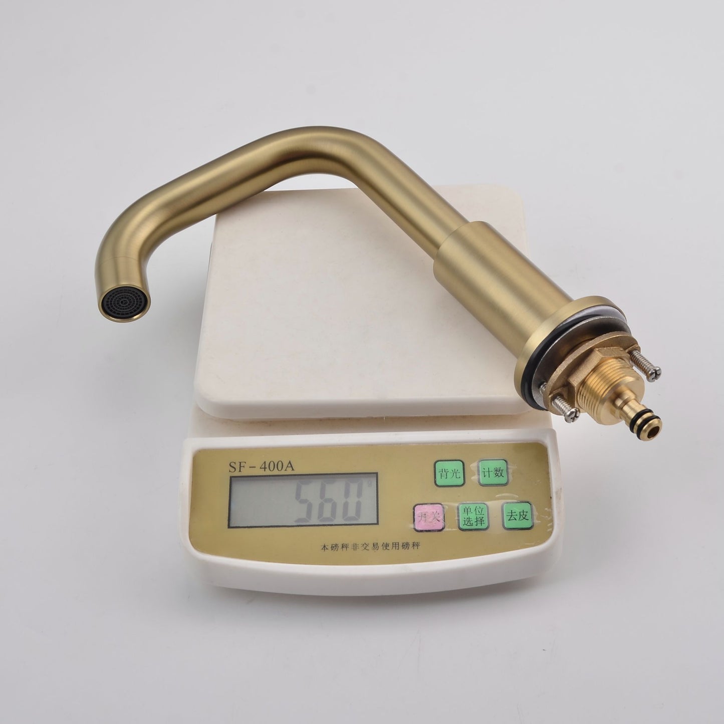 Brushed Gold Double Handle 360 Swivel Bathroom Sink Faucet with Accessrise