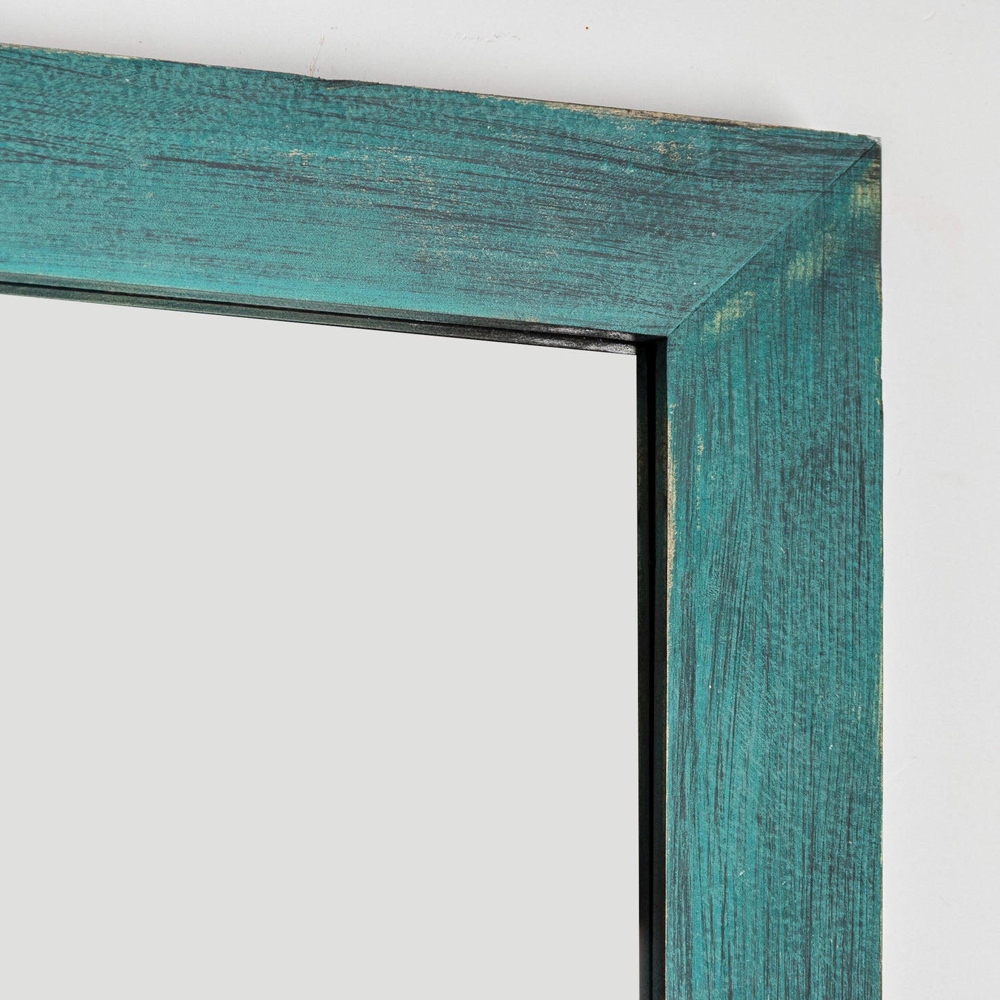 IHOMEADORE 27.6" W x 63" H Rectangle Antiqued Teal Wood Frame Classic Floor Mirror, Modern