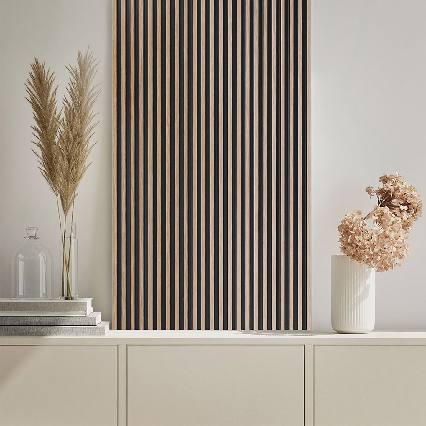 IHOMEADORE 94.5" X 23.7" Acoustic Wood Wall Paneling For Walls, Modern