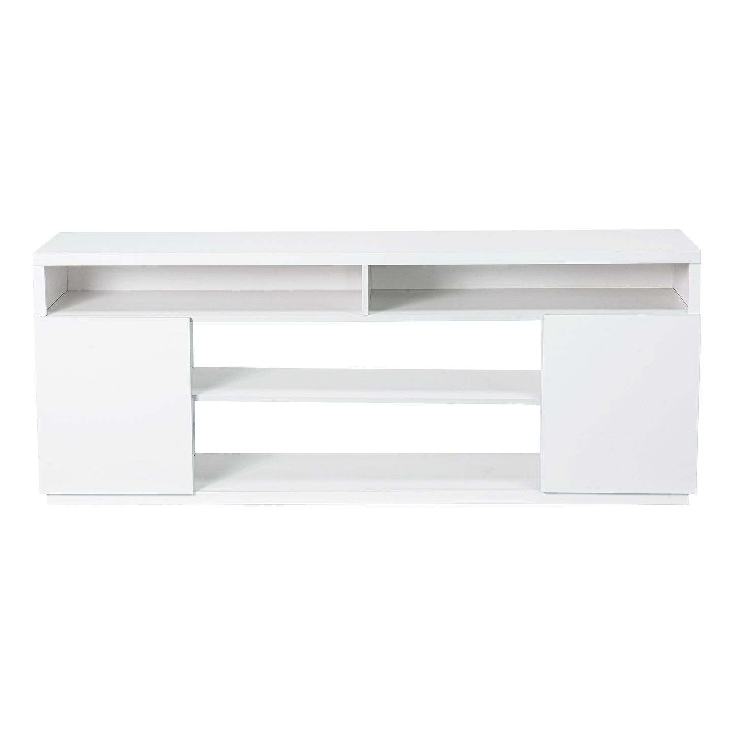 IHOMEADORE 68'' W White 4-Shelves Storage TV Stand for TVs up to 75", Modern