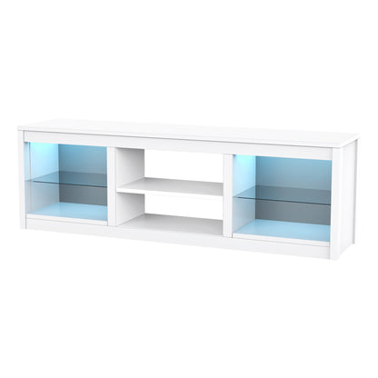 IHOMEADORE 66'' W White Storage TV Stand for TVs up to 75", Modern
