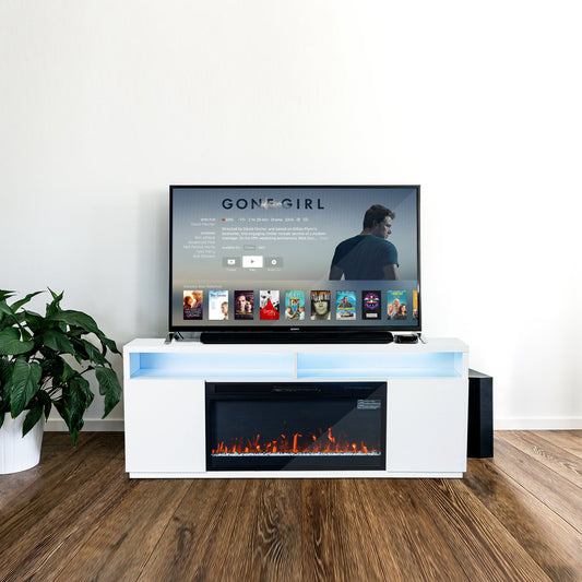 IHOMEADORE 68" Modern Electric Fireplace TV Stands Console for 75-inch TV with Remote