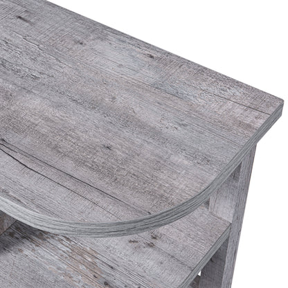 IHOMEADORE 48" White TV Stand with 18" Insert Electric Fireplace for TVs up to 55", Farmhouse