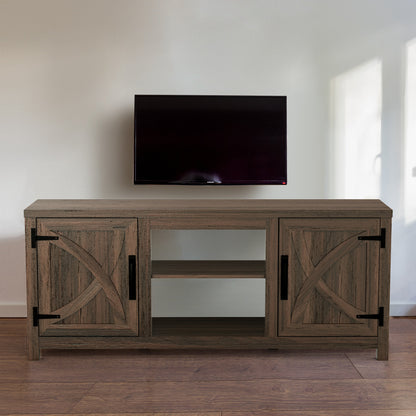 IHOMEADORE 58-inch Barn Door Media Consoles TV Stand for TVs up to 65", Farmhouse