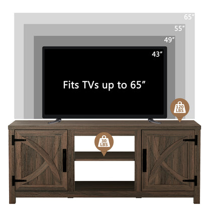 IHOMEADORE 58-inch Barn Door Media Consoles TV Stand for TVs up to 65", Farmhouse