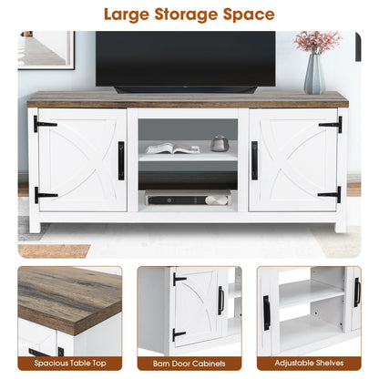 IHOMEADORE 58-inch Barn Door Media Consoles TV Stand for TVs up to 65", Farmhouse