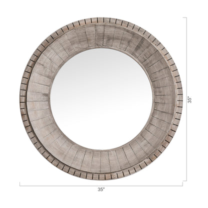 IHOMEADORE 35" Round Framed Wall Bathroom Vanity Mirror, Farmhouse