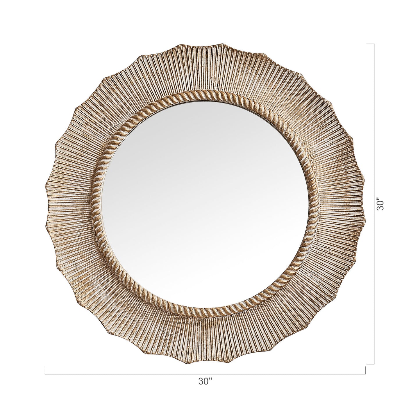 IHOMEADORE 30" Round Framed Wall Bathroom Vanity Mirror, Farmhouse