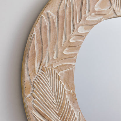 IHOMEADORE 28" Round Framed Wall Bathroom Vanity Mirror, Rustic