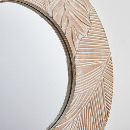 IHOMEADORE 28" Round Framed Wall Bathroom Vanity Mirror, Rustic