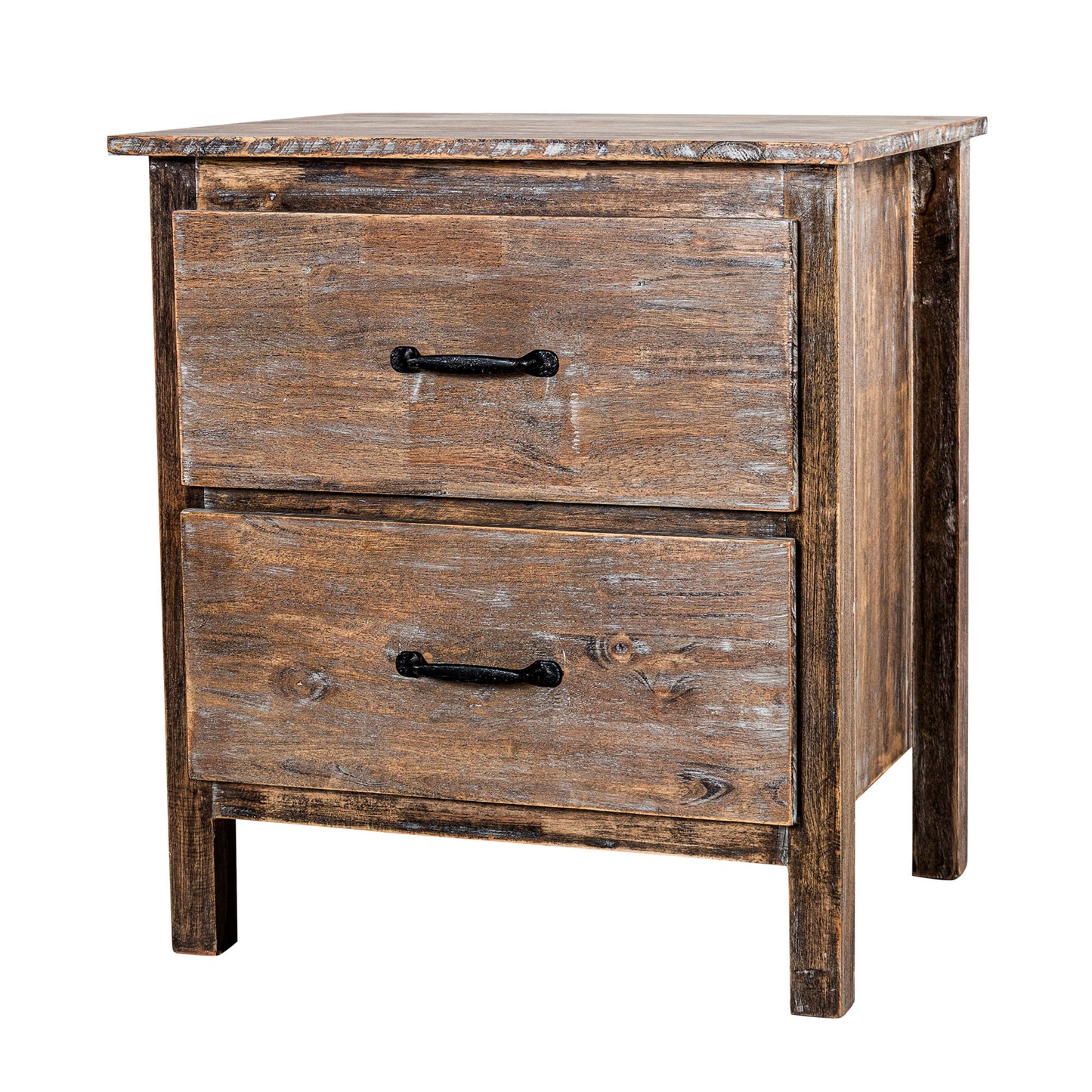 IHOMEADORE 23"D x 17"W x 25"H Solid Wood Bedroom Nightstand Bedside Table, Farmhouse