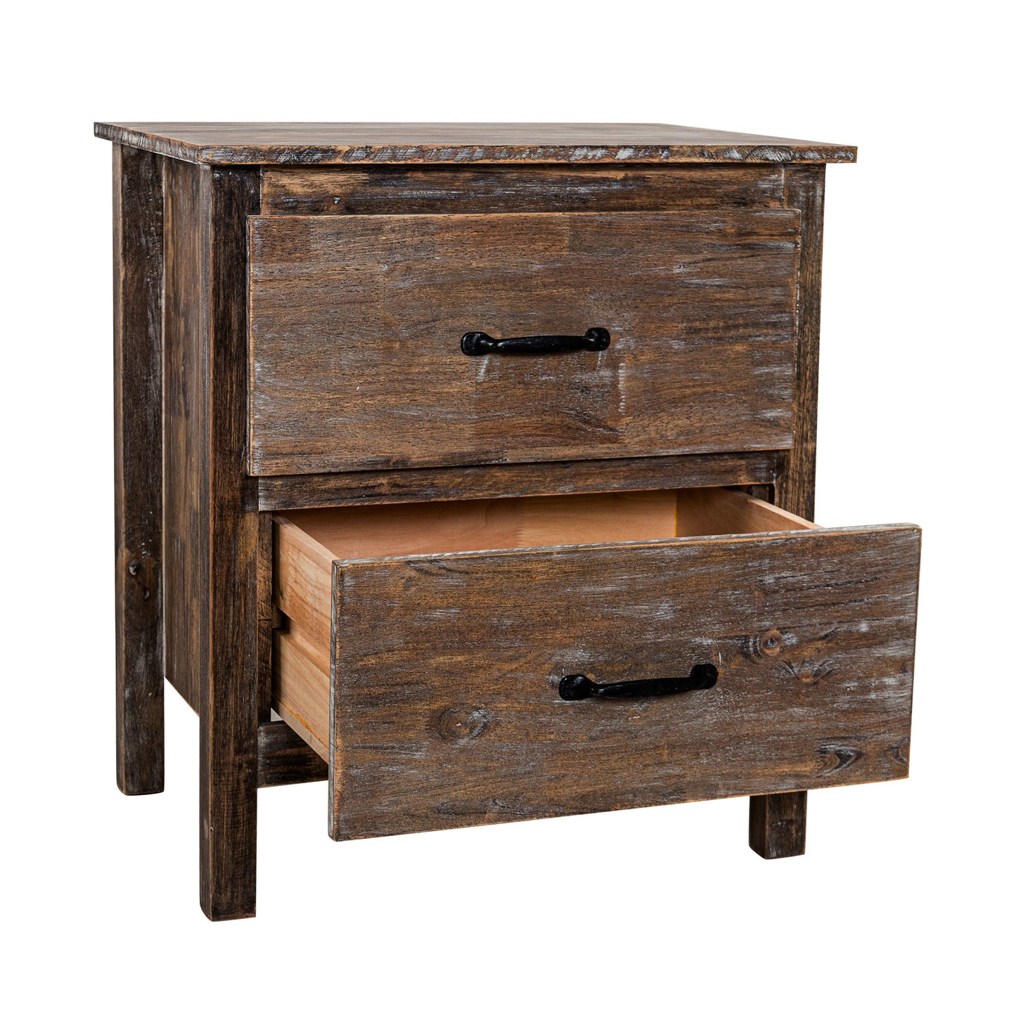 IHOMEADORE 23"D x 17"W x 25"H Solid Wood Bedroom Nightstand Bedside Table, Farmhouse