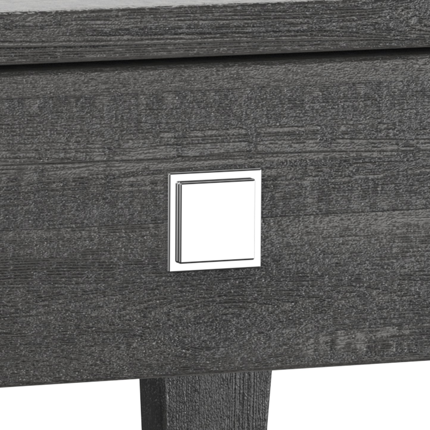 22" Gray Rustic Storage Side Table with Open Shelf, Farmhouse
