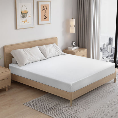 80“L x 60”W x 6“H White Memory Foam Mattress Plush Comfort Roll in a Box Queen Size