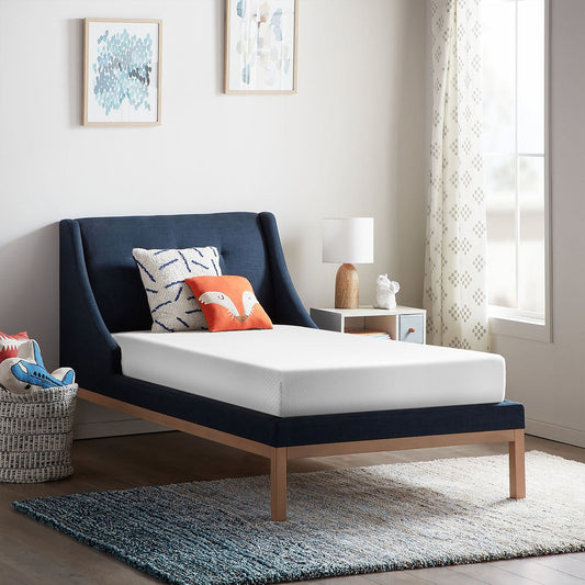 75"L x 39"W x 6"H White Plush Comfort Memory Foam Mattress , Roll-in-a-Box