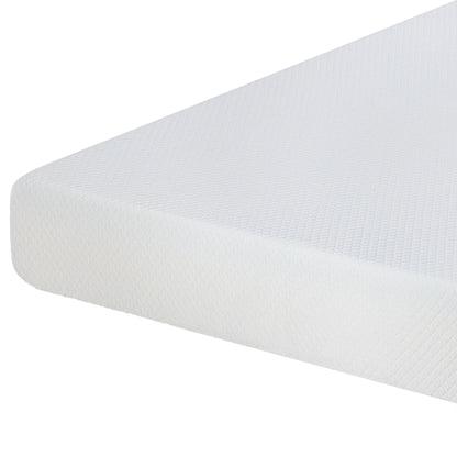 72“W x 84”D x 8“H White Memory Foam Mattress Plush Gel Infused Roll in a Box California King Size
