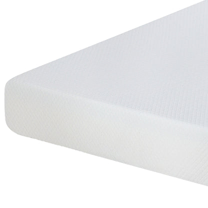 75"L x 54"W x 8"H White Memory Foam Mattress Plush Gel Infused Roll in a Box Full Size