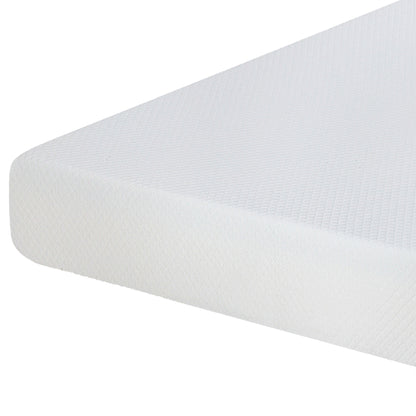 80“L x 60”W x 8“H White Memory Foam Mattress Plush Gel Infused Roll in a Box Queen Size