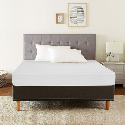 80“L x 60”W x 8“H White Memory Foam Mattress Plush Gel Infused Roll in a Box Queen Size