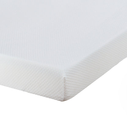 75“L x 39”W x 8“H White Plush Comfort Memory Foam Mattress