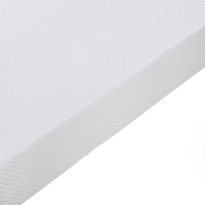 75“L x 39”W x 8“H White Plush Comfort Memory Foam Mattress
