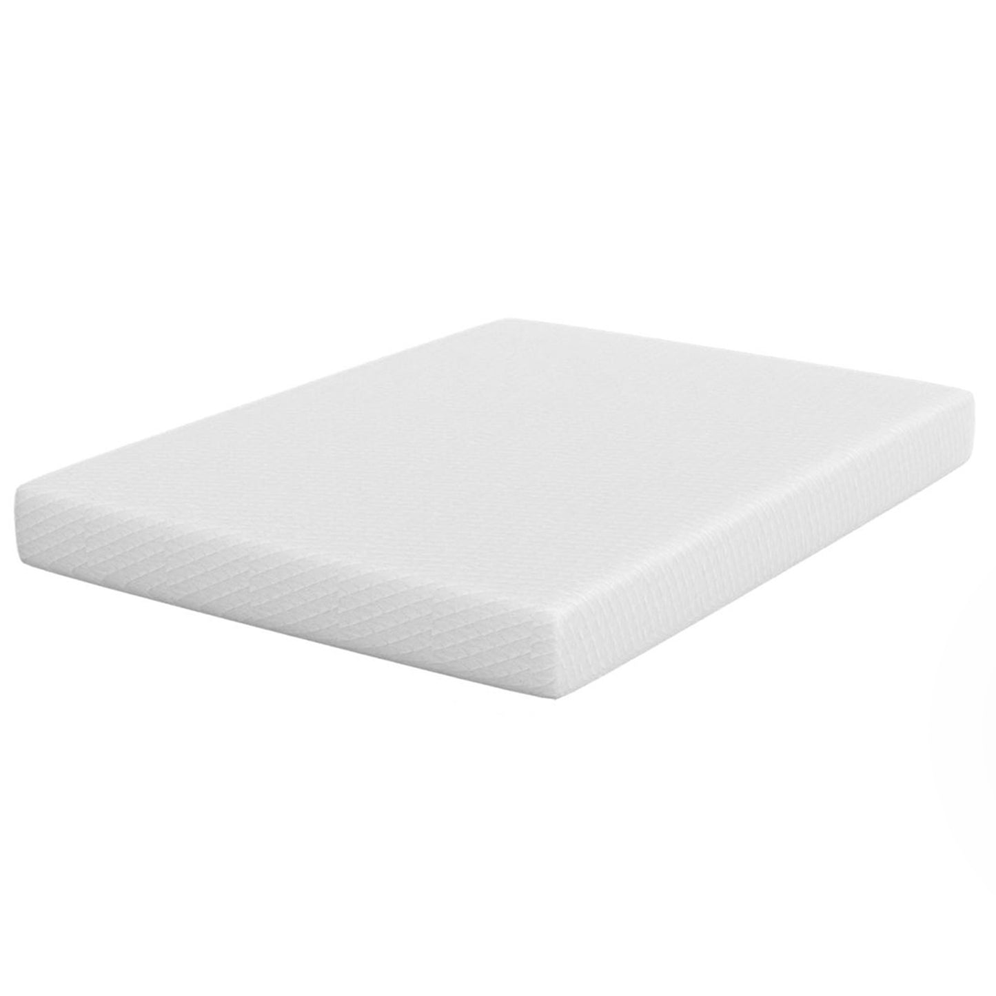 72“W x 84”D x 10“H White Memory Foam Mattress Plush Gel Infused Roll in a Box California King