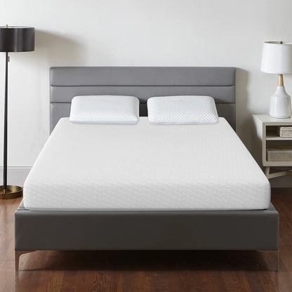 80“L x 60”W x 10“H White Memory Foam Mattress Plush Gel Infused Roll in a Box Queen Size