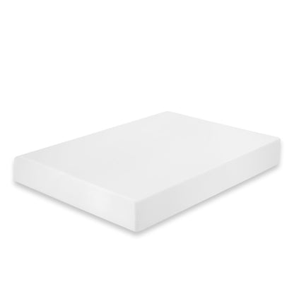 King Size 80"L x 76"W x 12"H Memory Foam Mattress, Gel-Infused, Plush Comfort, Roll-in-a-Box – White