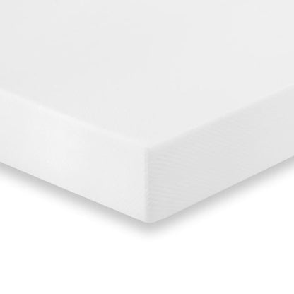 King Size 80"L x 76"W x 12"H Memory Foam Mattress, Gel-Infused, Plush Comfort, Roll-in-a-Box – White
