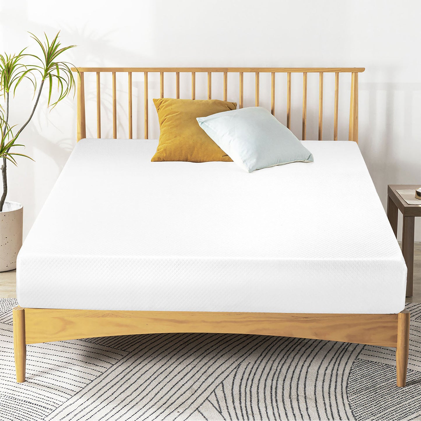 75“L x 54”W x 12“H White Memory Foam Mattress Plush Gel Infused Roll in a Box Full Size