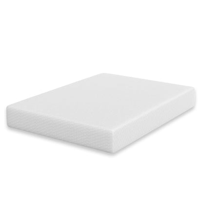 80"L x 60"W x 12"H White Memory Foam Mattress Plush Gel Infused Roll in a Box Queen Size