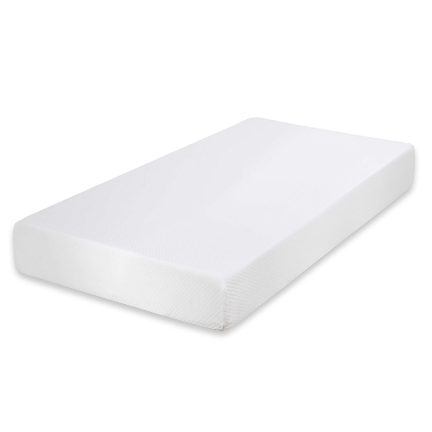 75”L x 39“W x 12”H White Memory Foam Mattress Plush Gel Infused Roll in a Box Twin Size